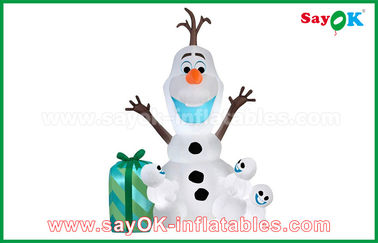 Boneco de neve inflável branco durável para decorações do partido/feriado