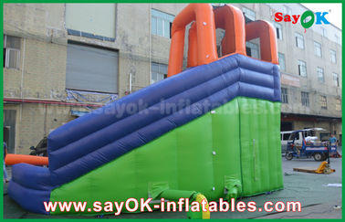 Parque de deslizamentos inflável para crianças gigante multifuncional deslizamento inflável ao ar livre com piscina de água para centro de diversões