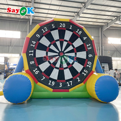 Jogo de lançamento de machados inflável Bola inflável Meta de lançamento de dardo Tabela de dardo inflável Dartbaord de futebol para eventos esportivos