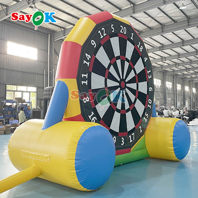 Jogo de dois lados 13ft inflável Futebol Dart Board Inflável Futebol Dart Kick Goal Game para Desporto ao Ar Livre