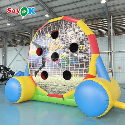 Jogo de dois lados 13ft inflável Futebol Dart Board Inflável Futebol Dart Kick Goal Game para Desporto ao Ar Livre