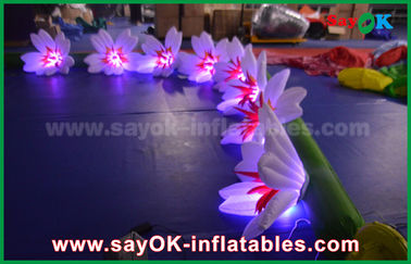 flor inflável de nylon longa Chai do lírio da decoração da iluminação de 8m para o casamento