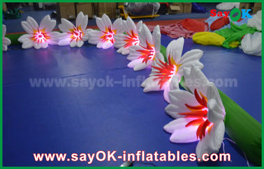 flor inflável de nylon longa Chai do lírio da decoração da iluminação de 8m para o casamento