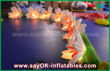 flor inflável de nylon longa Chai do lírio da decoração da iluminação de 8m para o casamento