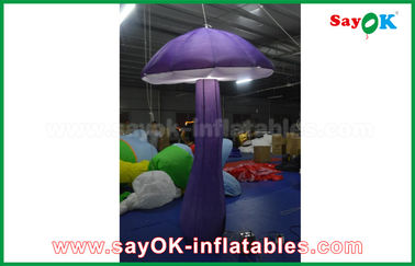 decoração inflável roxa da iluminação do cogumelo de 2M para o feriado/fase