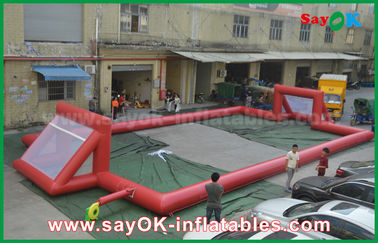 Campo de futebol inflável de encerado inflável do PVC do gigante 0.5mm do jogo de futebol, campo de futebol inflável portátil