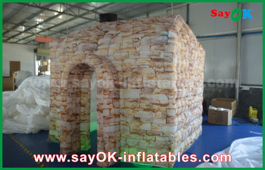 A barraca inflável personalizou a cabine inflável imprimindo completa da foto, casa inflável portátil do cubo