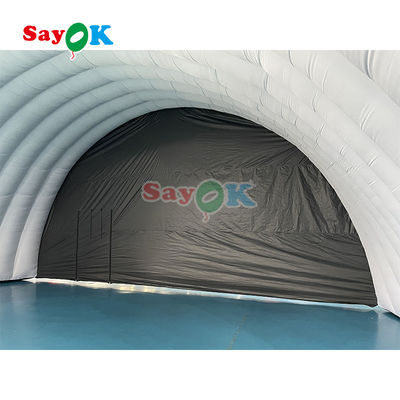 10x6x5.4mH Black Dome Inflatable Stage Tent para evento de festa