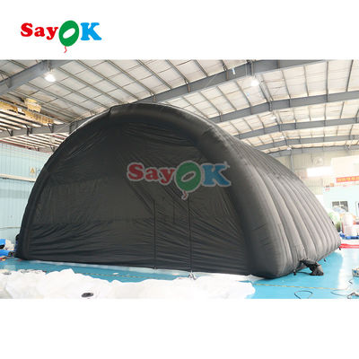 10x6x5.4mH Black Dome Inflatable Stage Tent para evento de festa