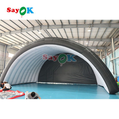 10x6x5.4mH Black Dome Inflatable Stage Tent para evento de festa