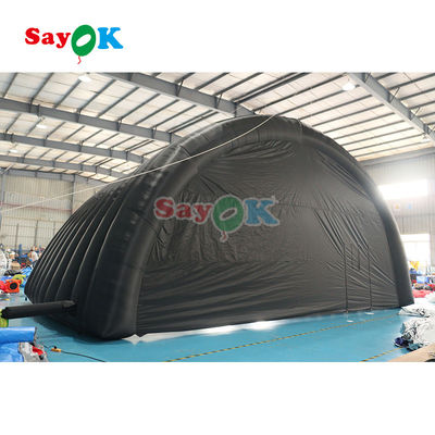 10x6x5.4mH Black Dome Inflatable Stage Tent para evento de festa