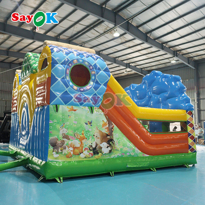 6X6X4.3MH Bounce Castle Slide Combo Bela aparência Conveniência de instalação