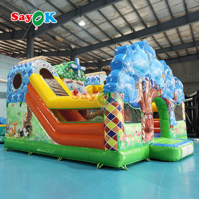 Jogos infláveis de castelo para crianças Jogos infláveis de casa Jump Bouncing And Slide com seleção de moinho de vento