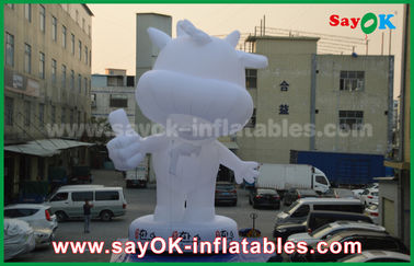 Decorações de pátio inflável Personalizado Personagens de desenhos animados infláveis Bode Branco 10m de altura