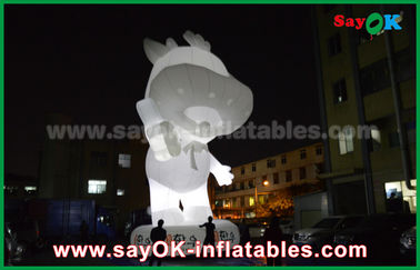 Decorações de pátio inflável Personalizado Personagens de desenhos animados infláveis Bode Branco 10m de altura