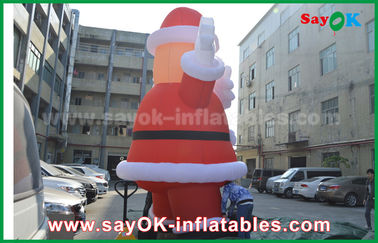 Decorações infláveis do feriado da altura feita sob encomenda, Papai Noel inflável exterior