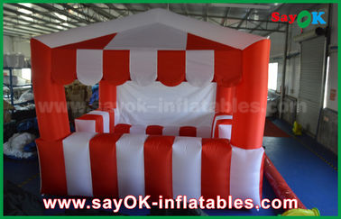 Barraca inflável vermelha da barraca inflável da casa e branca feita sob encomenda do ar para a propaganda do evento