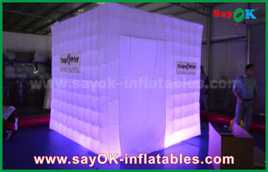 A cabine conduzida inflável portátil da foto do cubo da barraca inflável do partido sustenta o fogo-Resisitant