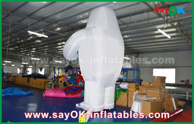 o modelo inflado dos desenhos animados de 6m branco alto, personaliza o caráter inflável do tamanho para o evento