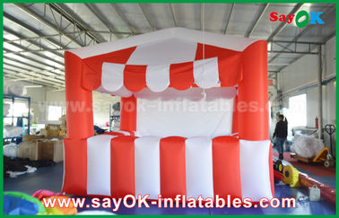 Salto inflável vermelho e do branco 210 D Oxford de pano para crianças