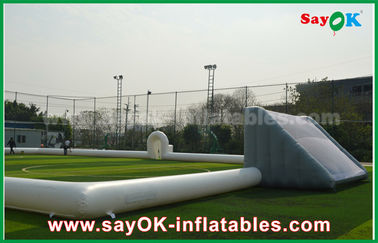 Campo de futebol 10m inflável gigante inflável do jogo de futebol, campo de futebol inflável portátil com material do PVC