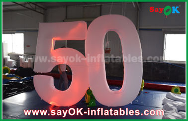 Número inflável personalizado com luz do diodo emissor de luz para vantagens do evento