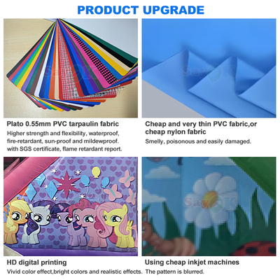 Desenho 3D Grátis 0,55mm PVC Tarpaulin Natal inflável Bouncing Castle Pão de gengibre Casa de salto com sopro