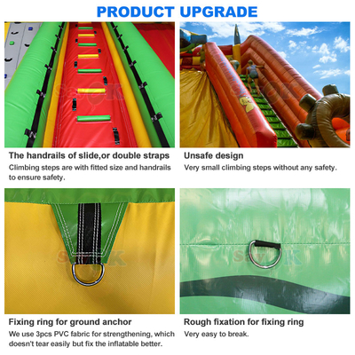 Desenho 3D Grátis 0,55mm PVC Tarpaulin Natal inflável Bouncing Castle Pão de gengibre Casa de salto com sopro