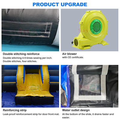 Desenho 3D Grátis 0,55mm PVC Tarpaulin Natal inflável Bouncing Castle Pão de gengibre Casa de salto com sopro