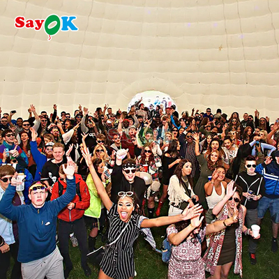 PVC Tarpaulin 12m 40ft Gigante inflável iglu tenda Dome para eventos de festas ao ar livre Esportes