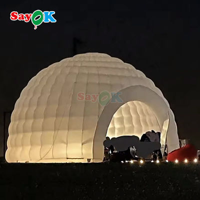 8m Impermeável Festa ao Ar Livre Evento Disco Igloo Dome Tenda Inflável Com Luzes Led