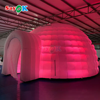 8m Impermeável Festa ao Ar Livre Evento Disco Igloo Dome Tenda Inflável Com Luzes Led