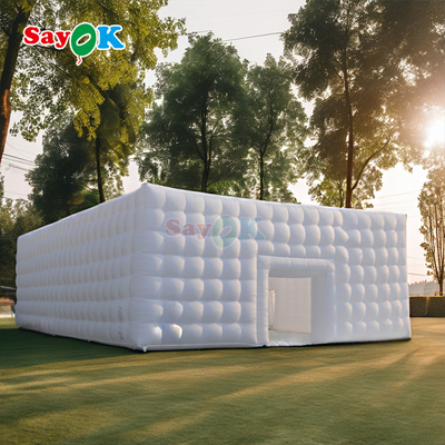 8m Large Cube Air Tents LED 80 People Party Event Tenda inflável com sopro de ar