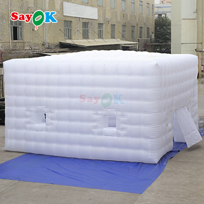 8m Quadrado Camping Tents LED inflável tenda para 80 pessoas Outdoor Party Event