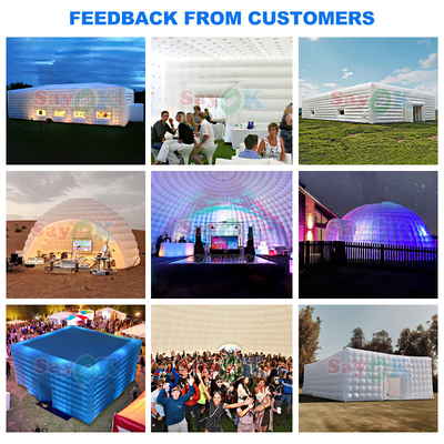 Free Design Huge White Cube Air Tents PVC Tarpaulin Evento Tenda Inflável