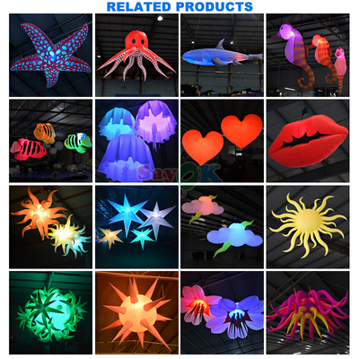 Design 3d gratuito comercial gigante inflável flores ricos infláveis flores pote com luz LED