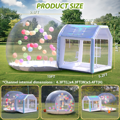 Sayok Golden Bubble Houses Tenda de Casa de Bolhas Transparente Inflavel Portátil para Casamento de Festa