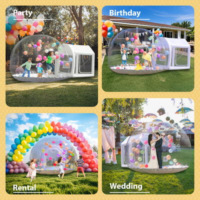 Sayok Golden Bubble Houses Tenda de Casa de Bolhas Transparente Inflavel Portátil para Casamento de Festa