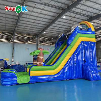 Atacado Cartoon Inflatable Trampoline Slide Gigante Inflatable Bouncer Slide Grande Adult Inflatable Water Slide com piscina