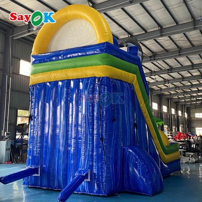 Atacado Cartoon Inflatable Trampoline Slide Gigante Inflatable Bouncer Slide Grande Adult Inflatable Water Slide com piscina