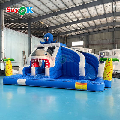 Grande Slide Combo Inflável Tubarão Slide de Água Inflável Piscina Slide de Água Inflável Comercial para Atacado