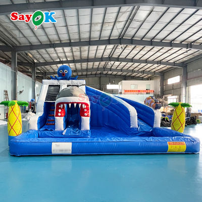 Grande Slide Combo Inflável Tubarão Slide de Água Inflável Piscina Slide de Água Inflável Comercial para Atacado