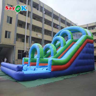 Slides de água infláveis Slide de água duplo com piscina Slide de água inflável para crianças e adultos
