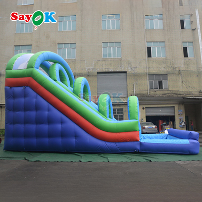 Slides de água infláveis Slide de água duplo com piscina Slide de água inflável para crianças e adultos