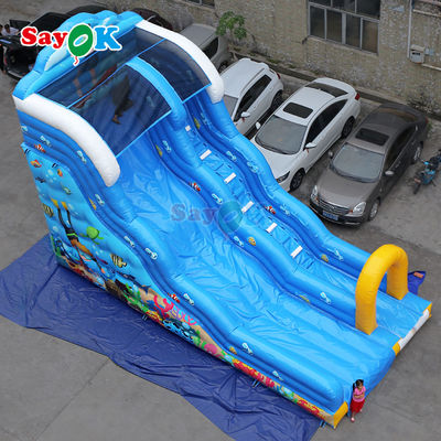 Deslizamento de água inflável comercial Jogos ao ar livre Deslizamento de água inflável grande com deslizamento de água desmontável para crianças