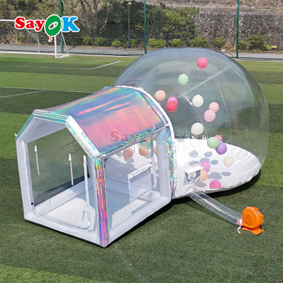 Casa de bolhas transparente para crianças