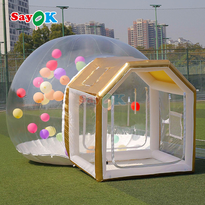 Casa de bolhas transparente para crianças