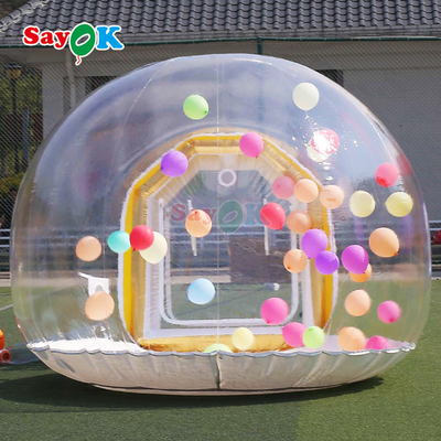 Casa de bolhas transparente para crianças
