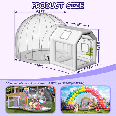 Casa de bolhas inflável festa única Casa de bolhas tenda de balão para crianças