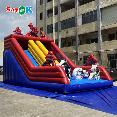 Casa de salto inflável colorida e combo de escorregador para crianças e adultos Castelo de salto de PVC ao ar livre